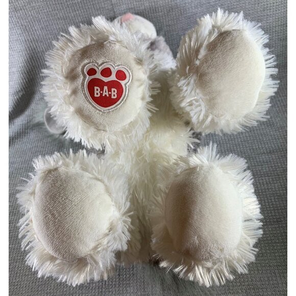 BAB Build a Bear Promise Pet Shih Tzu Puppy Plush Red Collar Gray White Dog - Picture 4 of 12